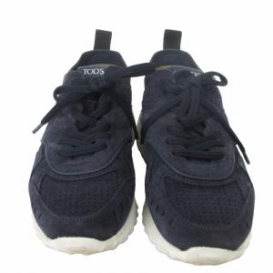 TOD'S スニーカー ローカット スエード ロゴ 紺 ネイビー 36 23?p位 靴