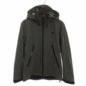 ナイロンジャケット フード ジップアップ ワンポイント 51F01-400-06 グレー M