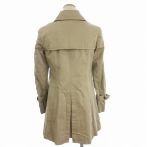 BURBERRY BLUE LABEL トレンチコート シングル ミドル丈 長袖 裏地チェック ライナー付 36 ベージュ