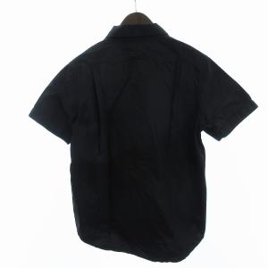 STUSSY AUTHENTIC シャツ 半袖 コットン プリント 黒 ブラック M