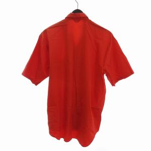 COMME des GARCONS HOMME PLUS 90s ラペルカラー シャツ 半袖 無地 コットン PB-110330 オレンジ