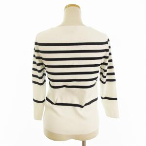 Theory 美品 20SS ニットカットソー 七分袖 ボーダー 白 紺 ホワイト ネイビー S