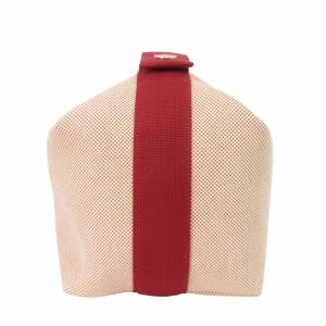 HERMES ハンドポーチ ブリッドアブラック カブリオル GM バッグ レッド