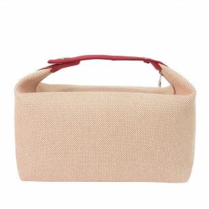 HERMES ハンドポーチ ブリッドアブラック カブリオル GM バッグ レッド