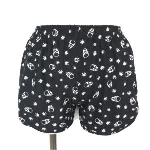 スイムショーツ 水着 ショーツ 陸用 スカル ヘンプ 黒 ブラック XS