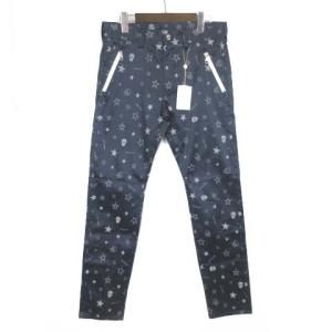 パンツ スカル スター 総柄 ネイビー 紺 M