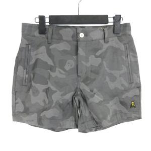 ショートパンツ ショーツ カモフラ 迷彩 スカル ゴルフウエア グレー M