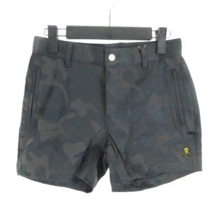 ショートパンツ ショーツ カモフラ 迷彩 スカル ゴルフウエア カーキ S