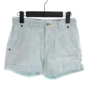 ショートパンツ ショーツ カモフラ 迷彩 スカル ゴルフウエア ミントグリーン S