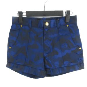 ショートパンツ ショーツ カモフラ 迷彩 スカル ゴルフウエア ネイビー 紺 S