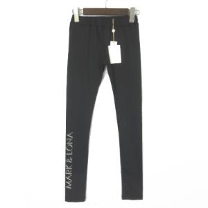 ゴルフウエア レギンス パンツ ロゴプリント S 黒 ブラック