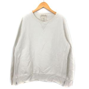 スウェット トレーナー ダメージ加工 プルオーバー オフホワイト L 128390