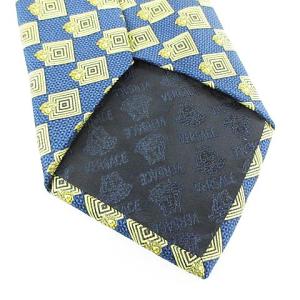 GIANNI VERSACE メデューサシルクネクタイ ネイビー