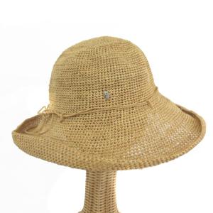 HELEN KAMINSKI ラウンドクラウン ハット Delphina ラフィアハット つば広 ベージュ