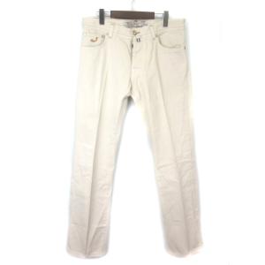 デニムパンツ ジーンズ ストレート ボタンフライ ベージュ 33
