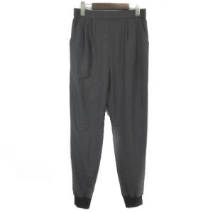 ジョガーパンツ テーパード ツータック チャコールグレー 38