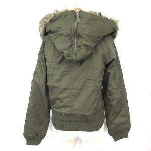 DIESEL Female N-2B フライトジャケット ブルゾン 中綿 フェイクファー XS カーキ