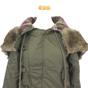 DIESEL Female N-2B フライトジャケット ブルゾン 中綿 フェイクファー XS カーキ