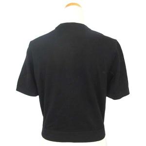 ETRO ニット カットソー プルオーバー ペイズリー柄 半袖 ウール シルク 42 黒