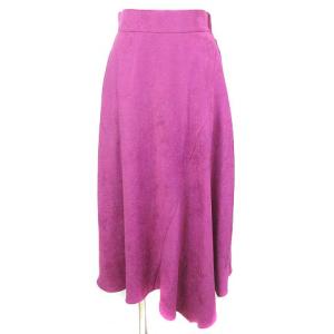 19AW フェイクスエードフレアスカート パープル