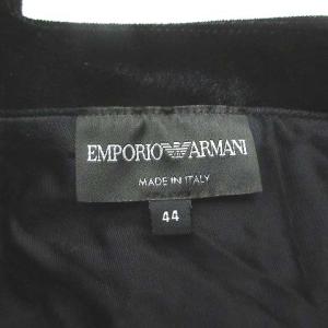 EMPORIO ARMANI ベロアベルベットノースリーブワンピース 44 ブラック