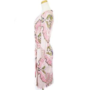 Emilio Pucci ワンピース 長袖 ロング ドレープ 総柄