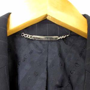D&G ストライプテーラードジャケット ネイビー