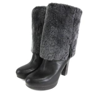 W SAVOIE ムートンブーツ EU38 ブラック