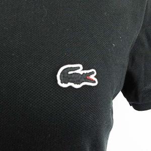 LACOSTE ポロシャツドレス 半袖 ワンピース ひざ丈 38 ブラック 黒