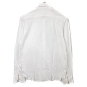 GUY ROVER 鹿の子 シャツ 長袖 ワイドカラー ホリゾンタル 白 ホワイト M