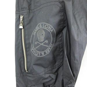 MARK&LONA ナイロンパンツ ゴルフウエア スカル 黒 ブラック S