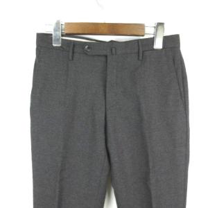 INCOTEX SLOWER SPUER 100’ｓ パンツ スラックス ウール センタープレス チャコールグレー 42 IBO9