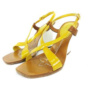 LOUIS VUITTON クロスストラップサンダル マスタード