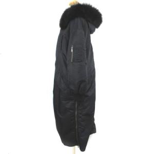 Grace Class 18AW MA-1風 ミリタリー コート 中綿 フォックスファー 2WAY ネイビー 紺 38