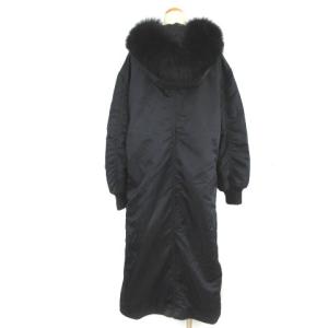 Grace Class 18AW MA-1風 ミリタリー コート 中綿 フォックスファー 2WAY ネイビー 紺 38