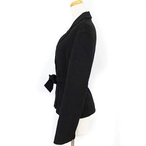 YVES SAINT LAURENT rive gauche テーラード ジャケット ウエストマーク ウール 黒