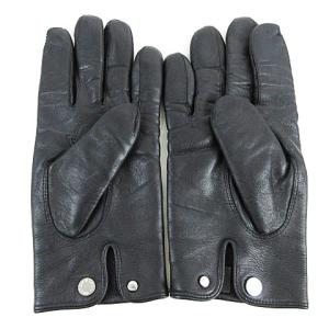 LOUIS VUITTON レザーグローブ モノグラム エンボス ラムスキン カシミヤ ブラック MP1809 