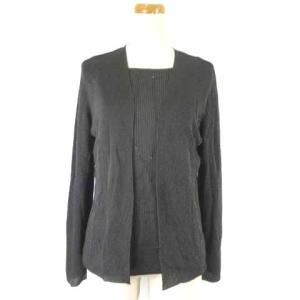 アンサンブルニットトッパーカーディガン チャコールグレー