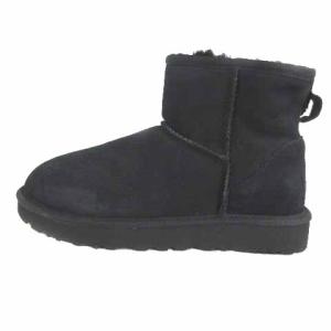 W CLASSIC MINI 2 1016222 クラシック ミニ ショートブーツ ムートンブーツ スエード 黒 ブラック