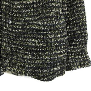 TOMORROWLAND ツイードニット ジャケット 3B ウール 黒 ブラック M