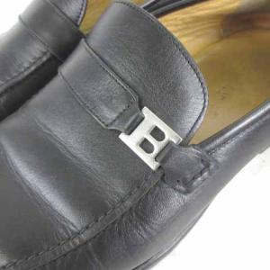 BALLY ビジネスシューズ ローファーシューズ レザー ブラック 8F ECR6