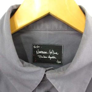 NUMBER (N)INE コットン長袖シャツ チャコールグレー