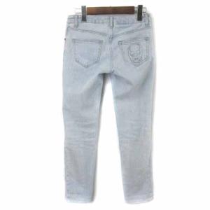 lucien pellat finet ダメージスキニーデニムパンツ 24 ブルー