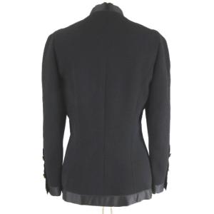 CHANEL ヴィンテージ ジャケット カメリア 金ボタン ココマーク 総裏地 ブラック