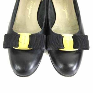 Salvatore Ferragamo ヴァラリボン パンプス 6 ブラック
