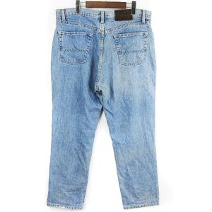 RRL レザーパッチワイドデニムパンツ インディゴ