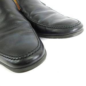 HERMES スリッポン オペラシューズ レザー 41.5 ブラック