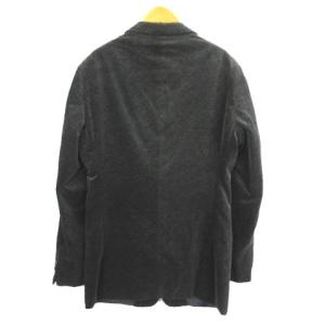 ARMANI COLLEZIONI テーラードジャケット 3B コットン ベルベット調 46 チャコールグレー ECR8 