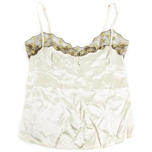 キャミソール シルクレース モノグラム 34 ベージュ