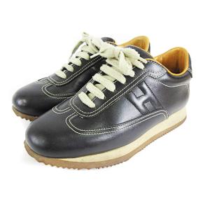 クイック スニーカー レザー 37 黒